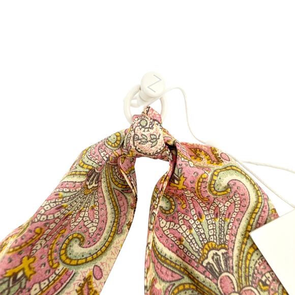 ZIMMERMANN Printed Silk Key Bag Charm in Pink - Picture 7 of 7